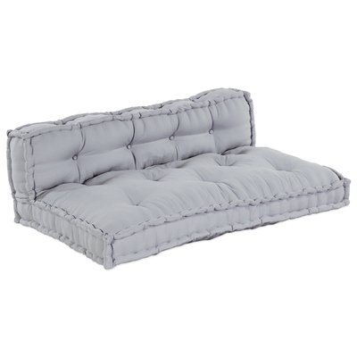 Pallet Sofa Cushion with Back Support - Grey Fabric