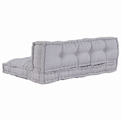 Pallet Sofa Cushion with Back Support - Grey Fabric