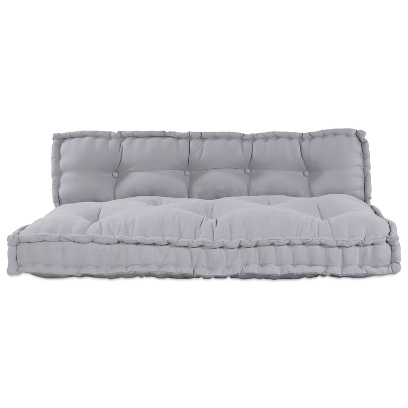 Pallet Sofa Cushion with Back Support - Grey Fabric