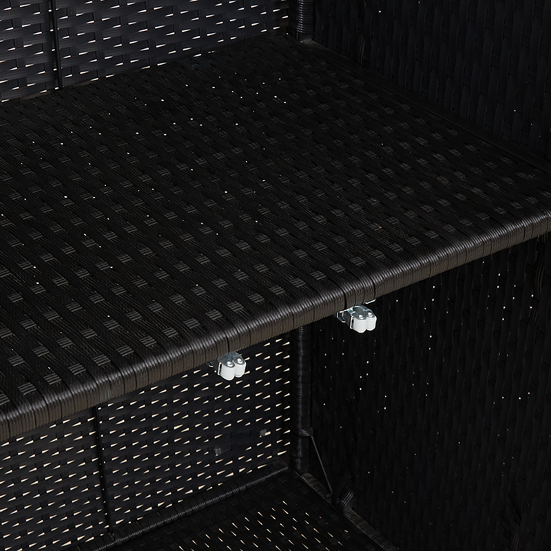 Storage Cabinet Black 100x36x102 cm Rattan