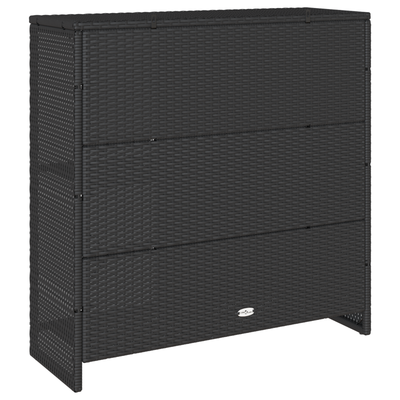 Storage Cabinet Black 100x36x102 cm Rattan