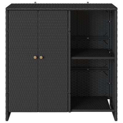 Storage Cabinet Black 100x36x102 cm Rattan