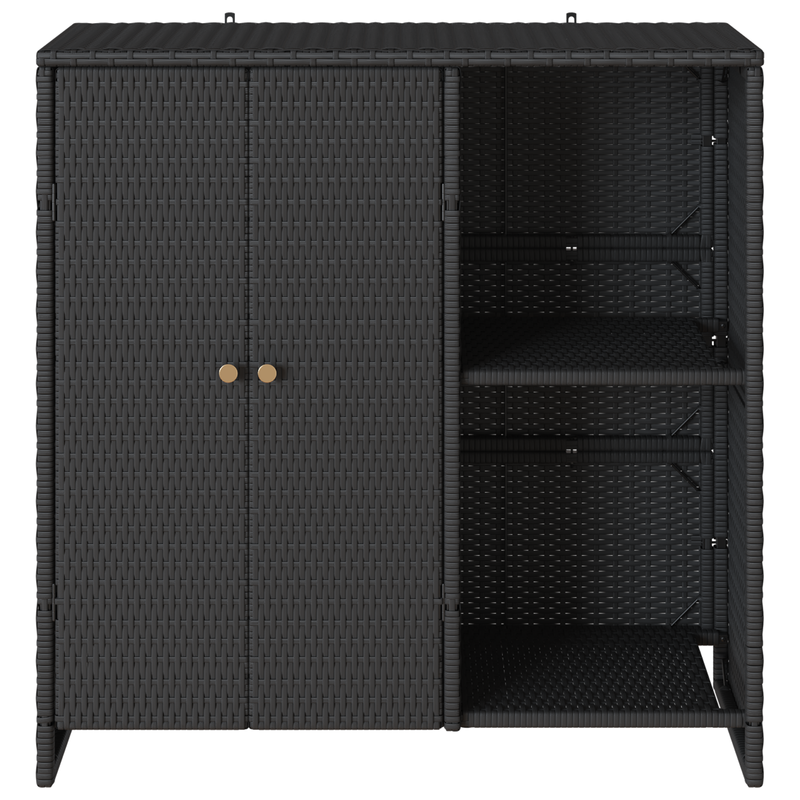 Storage Cabinet Black 100x36x102 cm Rattan