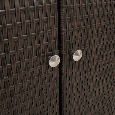 Storage Cabinet Brown 100x36x102 cm Rattan