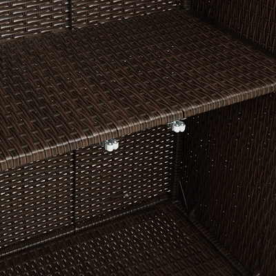 Storage Cabinet Brown 100x36x102 cm Rattan