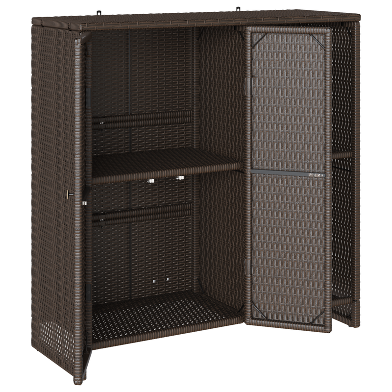 Storage Cabinet Brown 100x36x102 cm Rattan