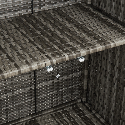 Storage Cabinet Grey 100x36x102 cm Rattan