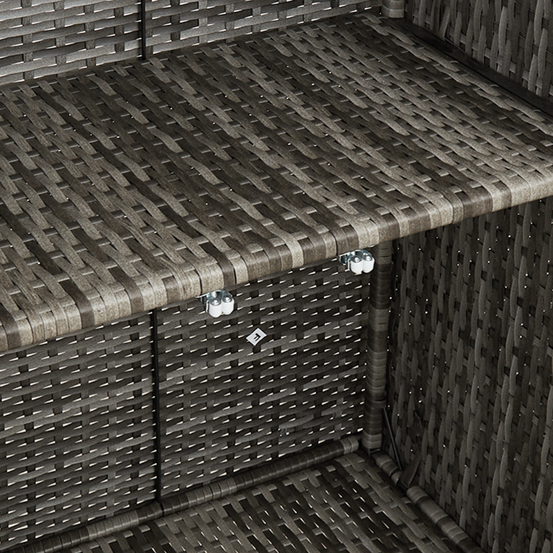 Storage Cabinet Grey 100x36x102 cm Rattan