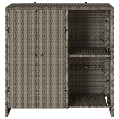 Storage Cabinet Grey 100x36x102 cm Rattan