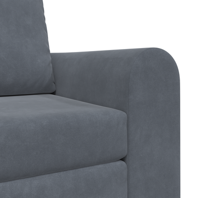 Floor Sofa Bed 2-in-1 Dark Grey 98x71x83 cm Velvet