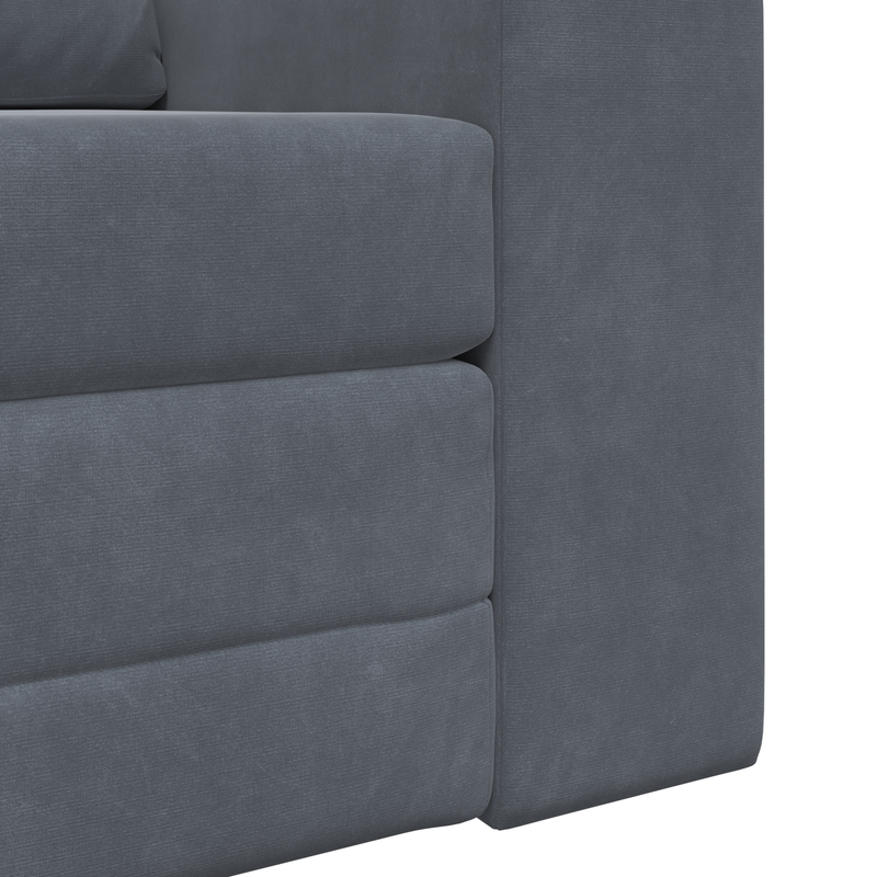Floor Sofa Bed 2-in-1 Dark Grey 98x71x83 cm Velvet