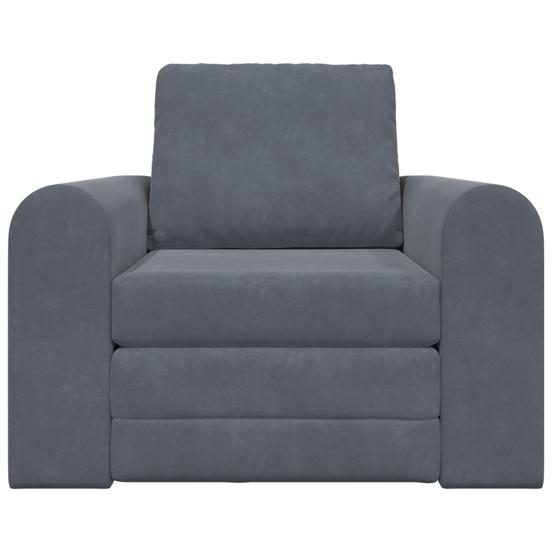 Floor Sofa Bed 2-in-1 Dark Grey 98x71x83 cm Velvet