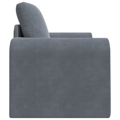 Floor Sofa Bed 2-in-1 Dark Grey 98x71x83 cm Velvet