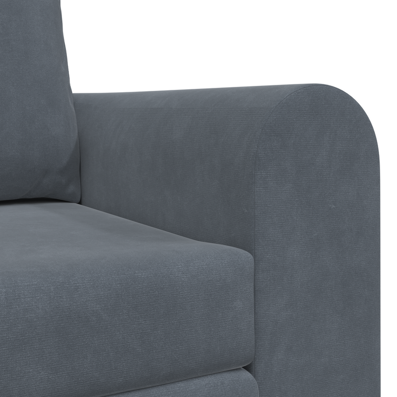 Floor Sofa Bed 2-in-1 Dark Grey 148x71x83 cm Velvet