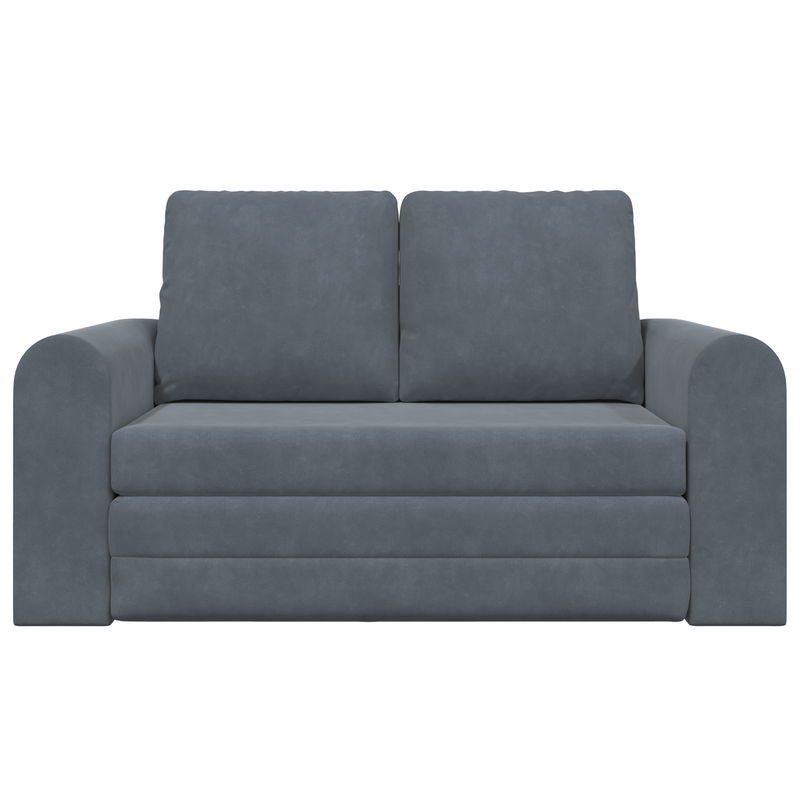 Floor Sofa Bed 2-in-1 Dark Grey 148x71x83 cm Velvet