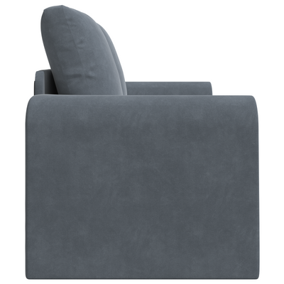 Floor Sofa Bed 2-in-1 Dark Grey 148x71x83 cm Velvet