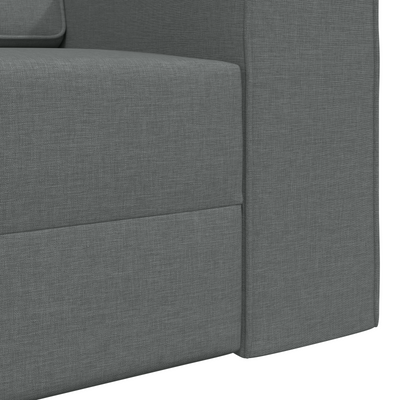 Floor Sofa Bed 2-in-1 Dark Grey 245x150x60.5 cm Fabric