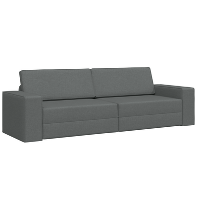 Floor Sofa Bed 2-in-1 Dark Grey 245x150x60.5 cm Fabric