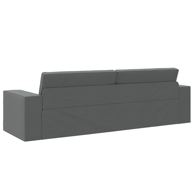 Floor Sofa Bed 2-in-1 Dark Grey 245x150x60.5 cm Fabric