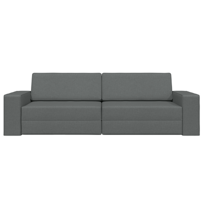 Floor Sofa Bed 2-in-1 Dark Grey 245x150x60.5 cm Fabric