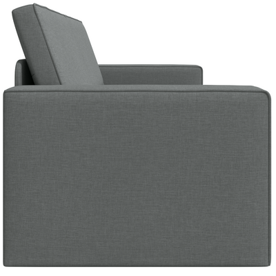 Floor Sofa Bed 2-in-1 Dark Grey 245x150x60.5 cm Fabric