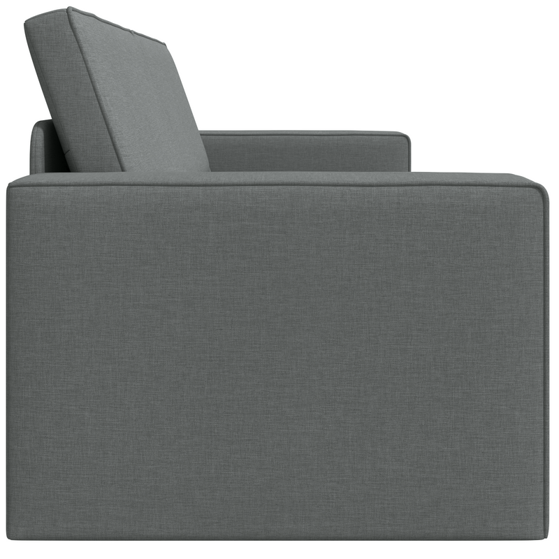 Floor Sofa Bed 2-in-1 Dark Grey 245x150x60.5 cm Fabric