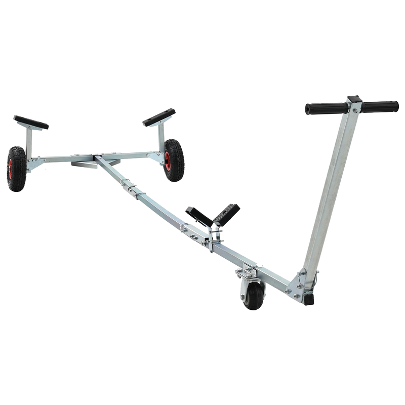 Boat Trailer with 3 Wheels, Foldable and Adjustable, 160 kg Steel