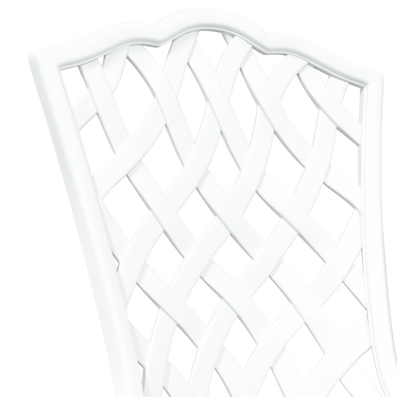 Garden Chairs 2 pcs White Cast Aluminium
