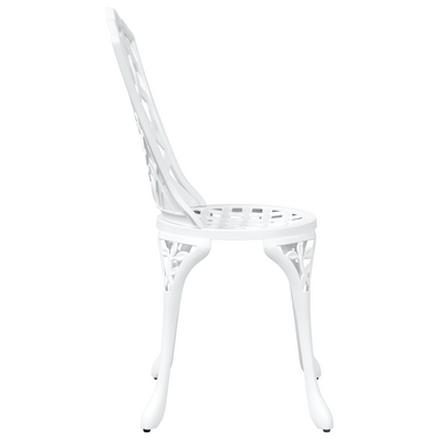 Garden Chairs 2 pcs White Cast Aluminium