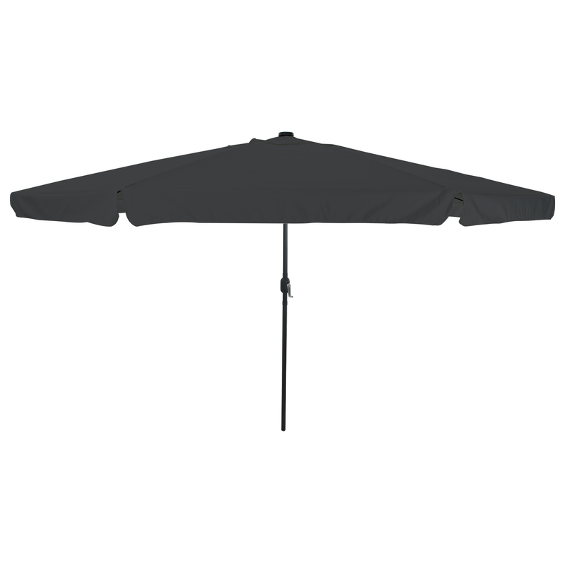 Garden Umbrella with LED Lights 395x245 cm Charcoal