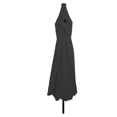 Garden Umbrella with LED Lights 395x245 cm Charcoal
