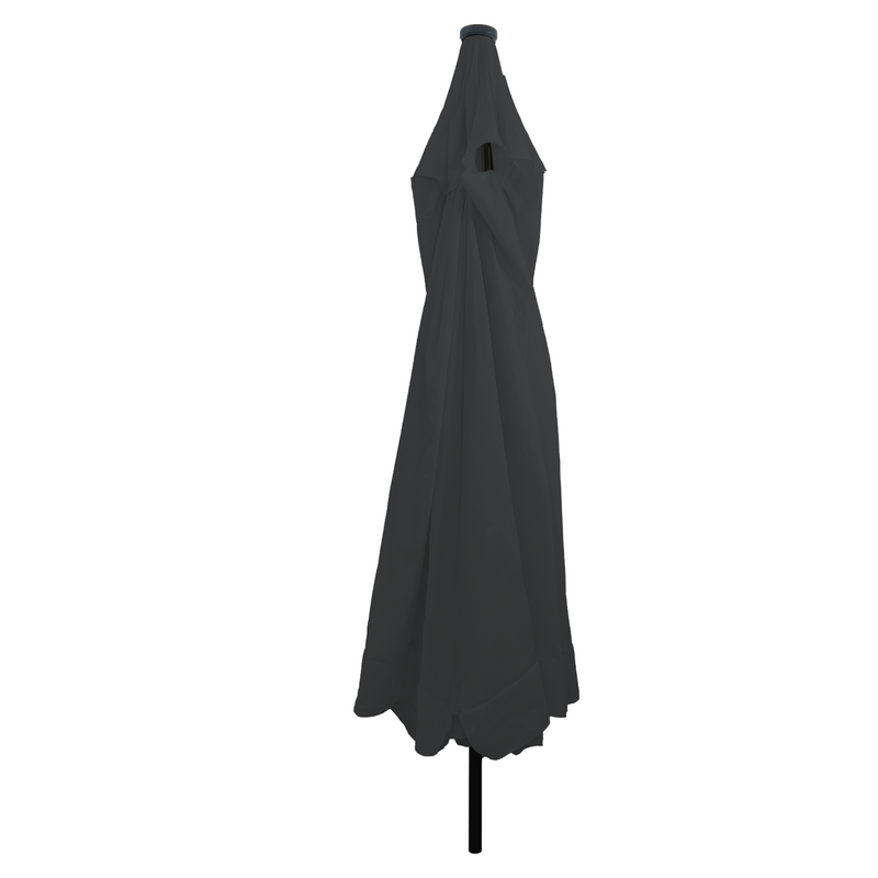 Garden Umbrella with LED Lights 395x245 cm Charcoal