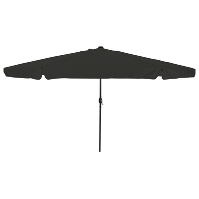 Garden Umbrella with LED Lights 395x245 cm Black