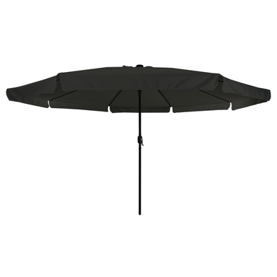 Garden Umbrella with LED Lights 395x245 cm Black