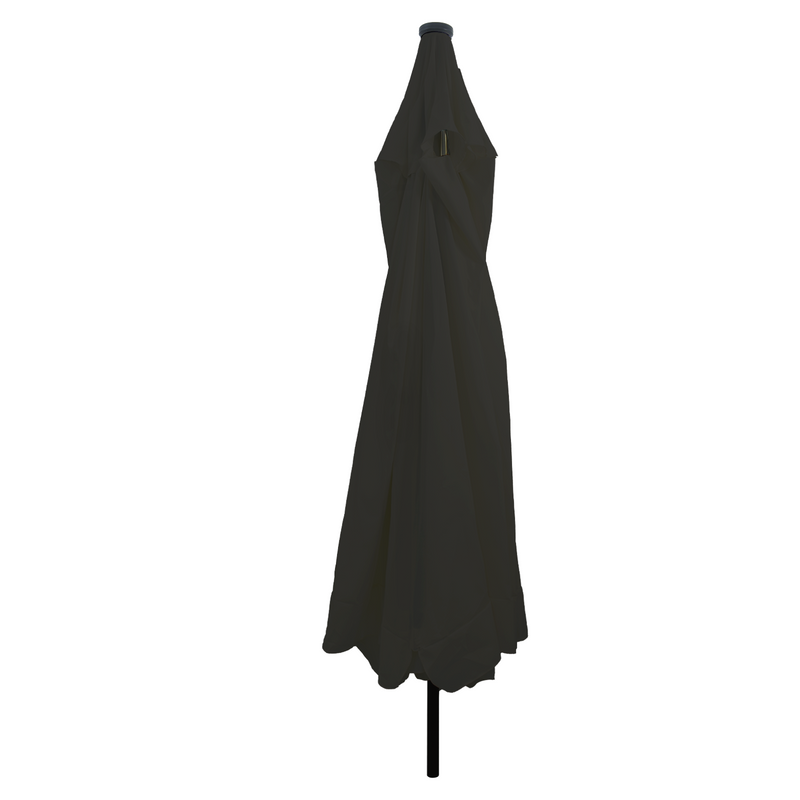 Garden Umbrella with LED Lights 395x245 cm Black