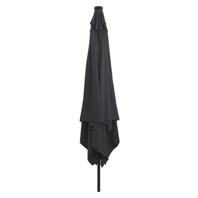Square Garden Umbrella with LED Lights 295x245 cm Charcoal