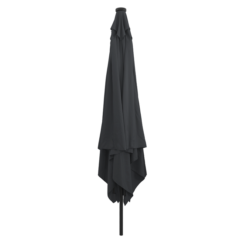 Square Garden Umbrella with LED Lights 295x245 cm Charcoal