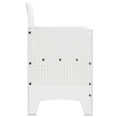 Garden Chairs with Cushions 2 pcs White Poly Rattan