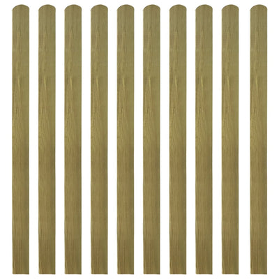 Impregnated Fence Slats 10 pcs Wood 140 cm Payday Deals