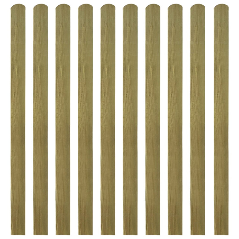 Impregnated Fence Slats 10 pcs Wood 140 cm Payday Deals