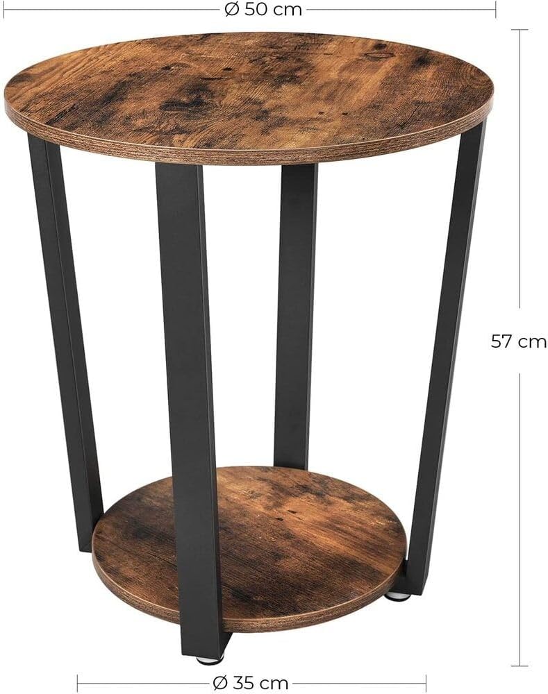 Industrial Iron Frame Round Coffee Table Payday Deals