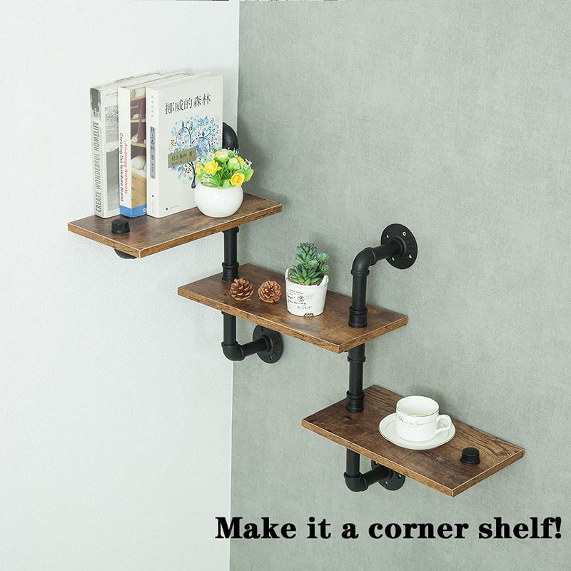 Industrial Pipe Shelving Pipe Shelves Wall Mounted Decor Floating Shelves Retro Rustic Shelf for Bar Kitchen Living Room Payday Deals