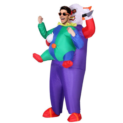 Inflatable Clown Costume Adult Suit Blow Up Party Fancy Dress Halloween Cosplay Payday Deals