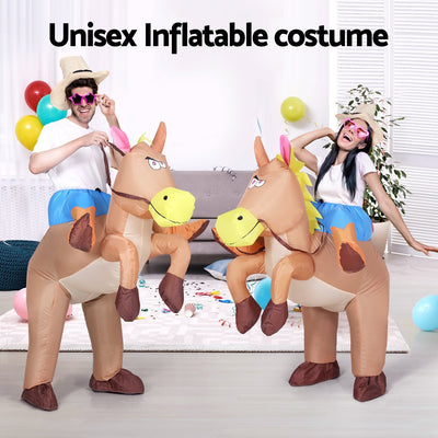 Inflatable Cowboy Costume Adult Suit Blow Up Party Fancy Dress Halloween Cosplay Payday Deals