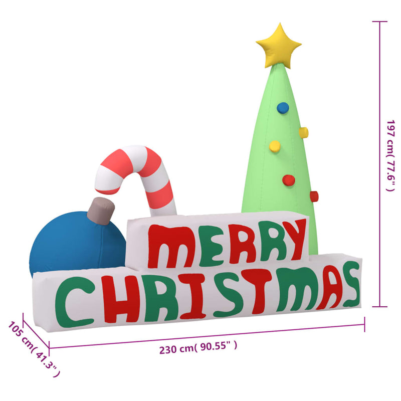 Inflatable "Merry Christmas" Decoration LED 197 cm Payday Deals