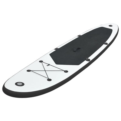 Inflatable Stand Up Paddle Board Set Black and White Payday Deals