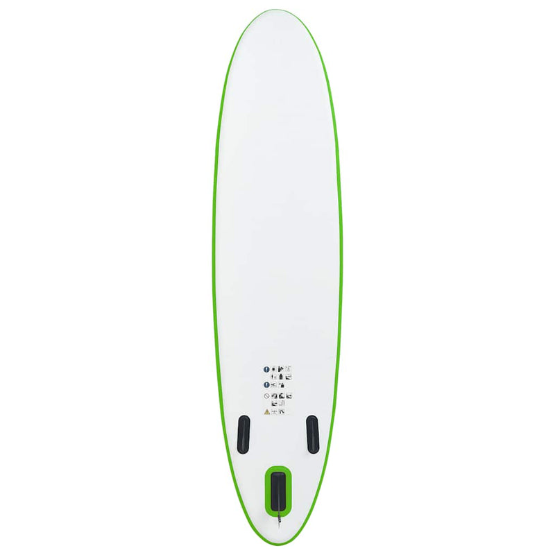 Inflatable Stand Up Paddle Board Set Green and White Payday Deals