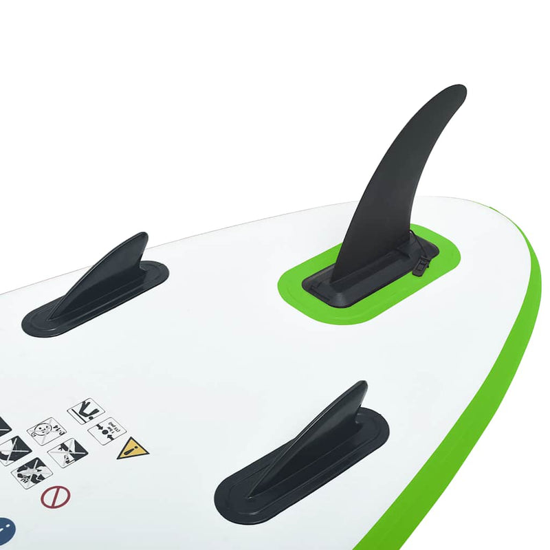 Inflatable Stand Up Paddle Board Set Green and White Payday Deals