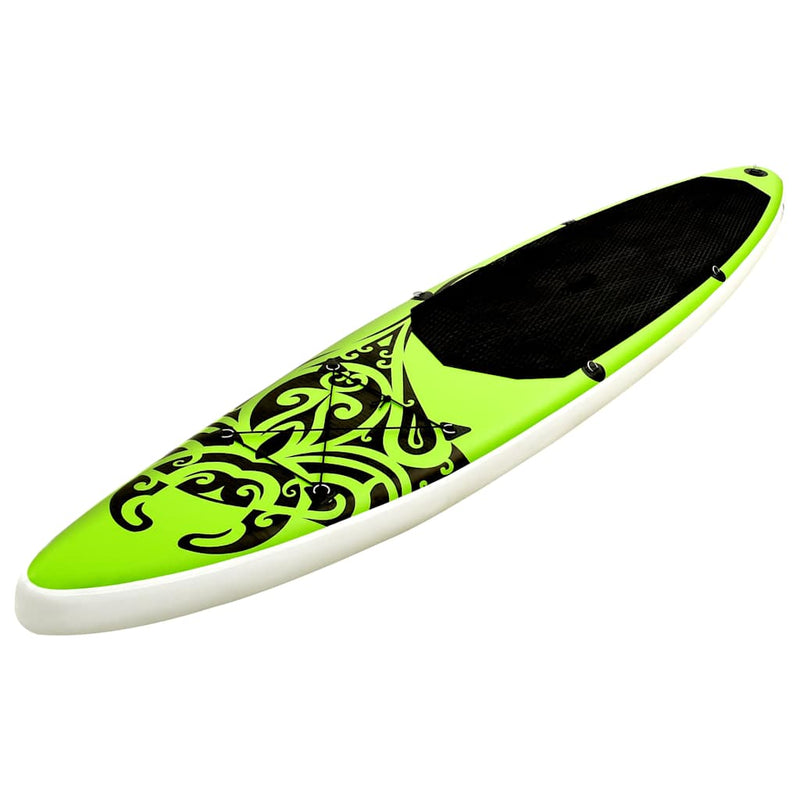 Inflatable Stand Up Paddleboard Set 320x76x15 cm Green Payday Deals