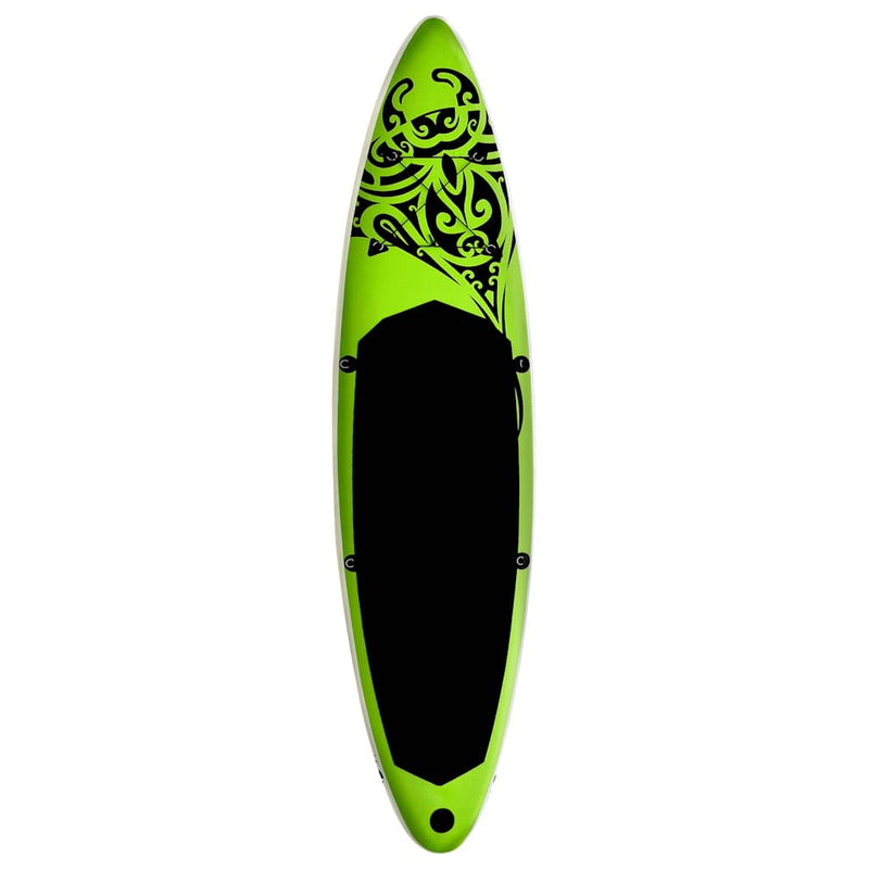 Inflatable Stand Up Paddleboard Set 320x76x15 cm Green Payday Deals